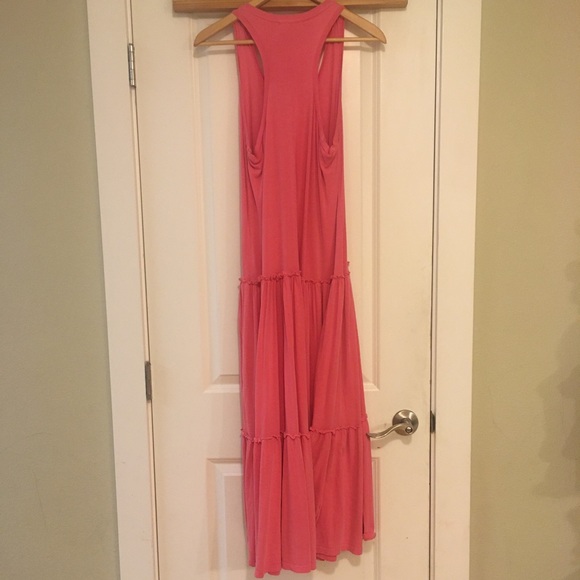 NWT Anthropologie Sundry Tiered Light Red Dress - Picture 5 of 8